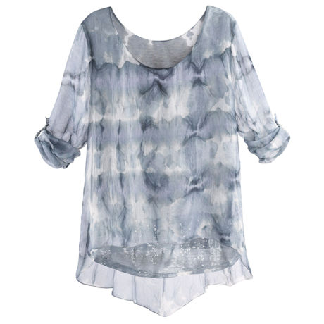 Silky Clouds And Sequins Tunic