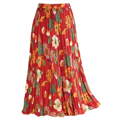 Floral Red/Black Reversible Skirt