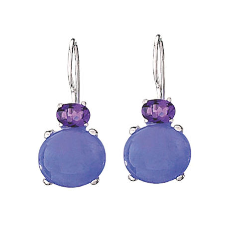 Lavender Jade & Amethyst Earrings