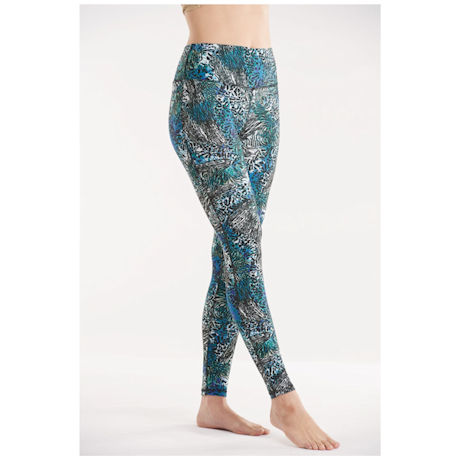 Womens Colorful Print High-Waisted Leggings - Plus Sizes Available