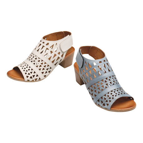 Spring Footwear&#174; Leather Geo Art Sandal