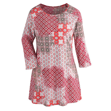 Candied Apple Abstract Tunic