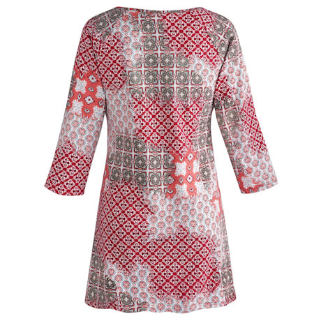 Candied Apple Abstract Tunic