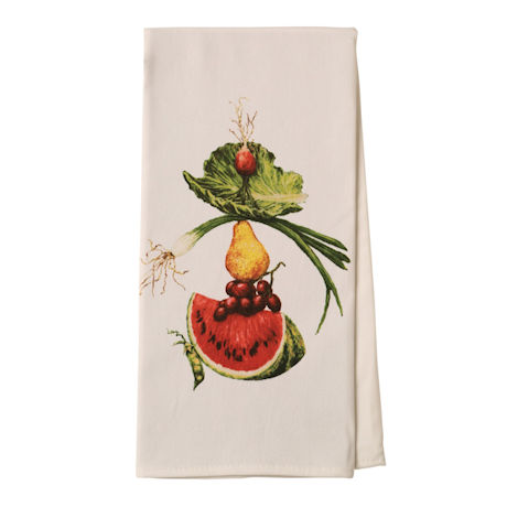 Country Critters In Hats Tea Towels - Pig