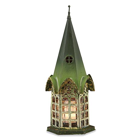 Product image for Candle Lantern Architectural Design in Metal Frame - Pickford