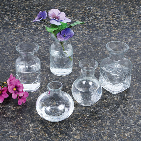 Product image for Glass Bud Petite Vases - Set of 5