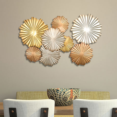 Product image for Multi-Metallic Circles Wall Décor