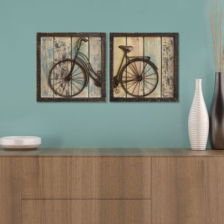 Bicycle Diptych Wall D&eacute;cor