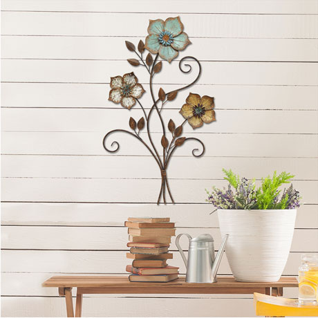 Product image for Tri-color Flower Wall Décor