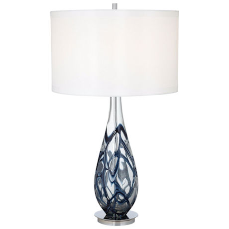 Product image for Indigo Swirl Art Glass Table Lamp