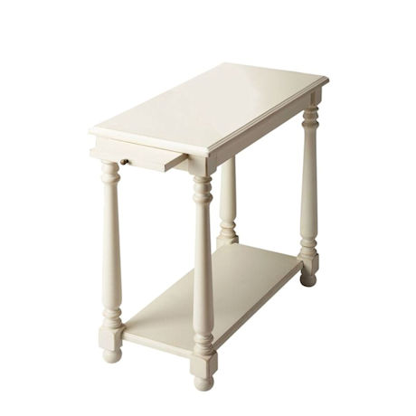 Cottage White Chairside Table