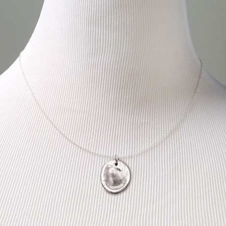 Sterling Silver Personalized Fingerprint Necklace