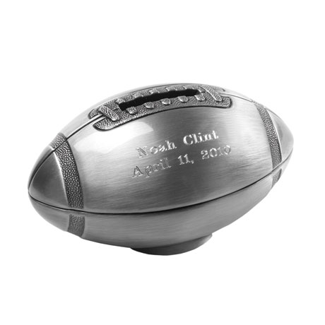 Personalized Football Piggy Bank