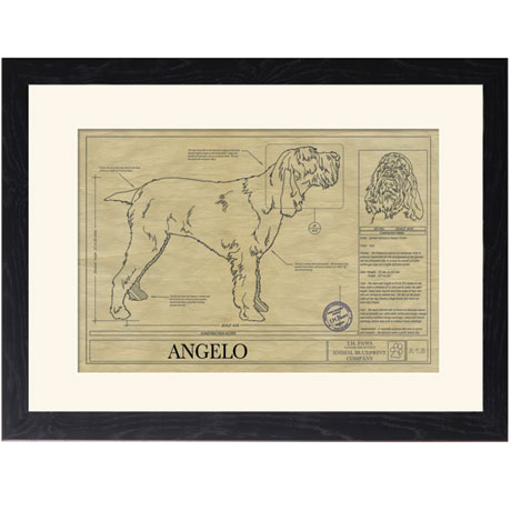 Product image for Personalized Framed Dog Breed Architectural Renderings - Italian Pointer