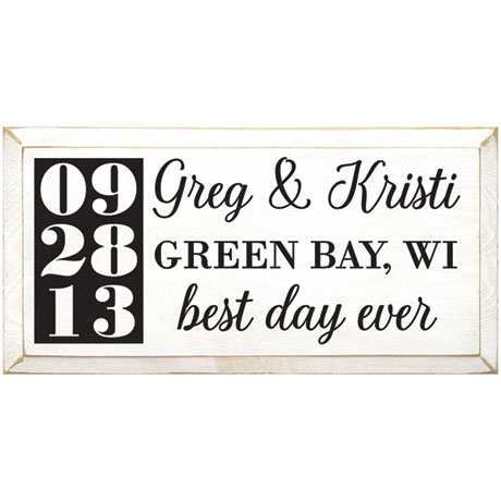 Product image for Personalized 'Best Day Ever' Wood Wall Art - Horizontal