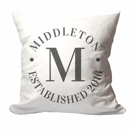 Product image for Personalized Family Name And Year Pillow