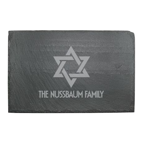 Personalized Star of David Slate Cheese Board