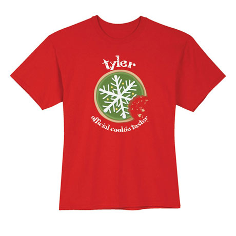 Product image for Personalized 'Official Cookie Taster' Shirt