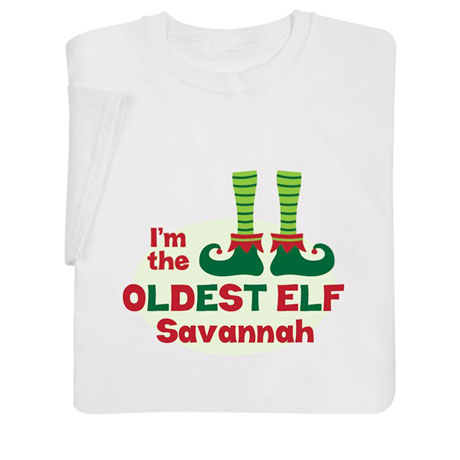 Personalized "Oldest Elf" Shirt