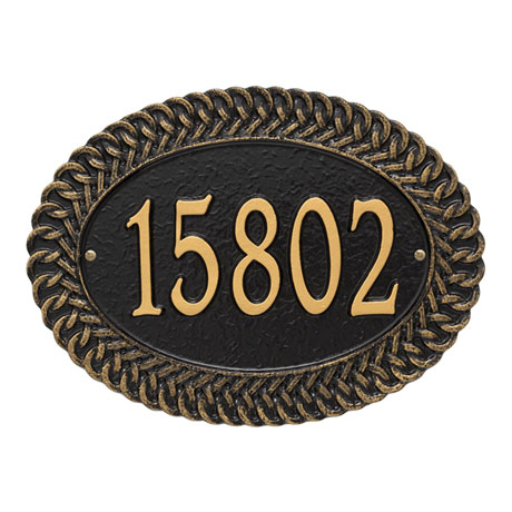 Product image for Personalized Chartwell Oval Address Plaque