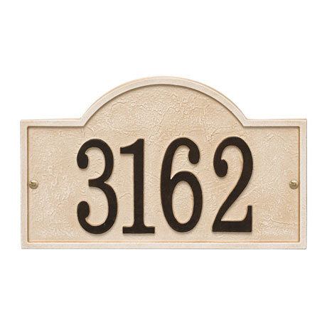 Personalized Stonework Arch Address Plaque