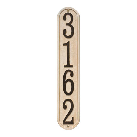 Personalized Stonework Vertical Address Plaque