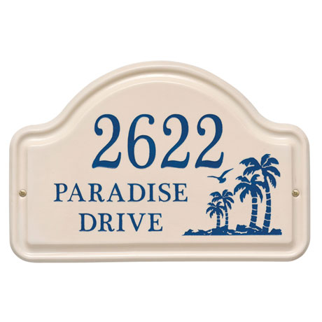 Product image for Personalized Palm Tree Arch Address Plaque