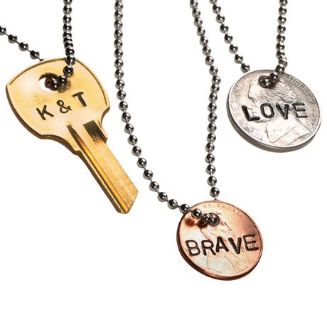Product image for Personalized Hand-Stamped Key Necklace