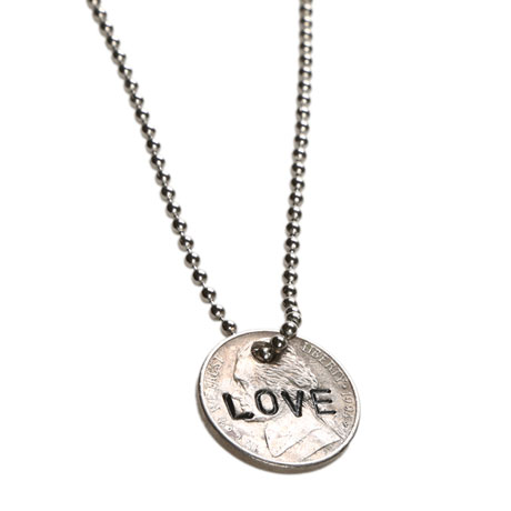 Product image for Personalized Hand-Stamped Nickel Necklace