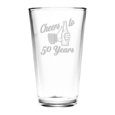 Personalized 'Cheers' Birthday Pint Glass