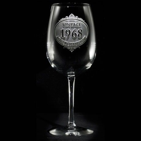 Personalized "Aged to Perfection" Wine Glass