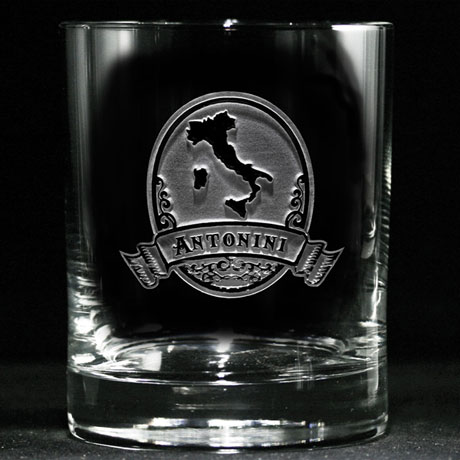 Product image for Personalized Italian Pride Whiskey Glass