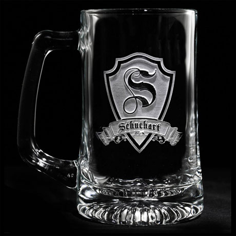 Product image for Personalized Shield Initial Beer Mug