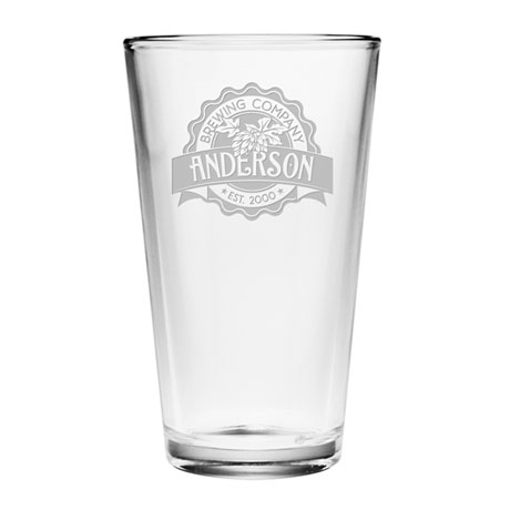 Personalized Brewing Co. Set of 4 Pint Glasses