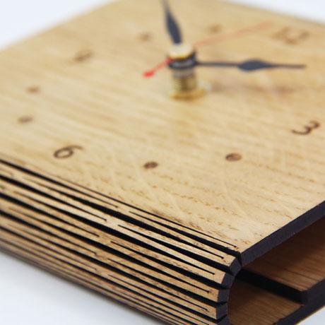 Product image for Personalized Living Hinge Wooden Clock