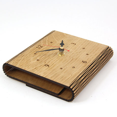 Personalized Living Hinge Wooden Clock