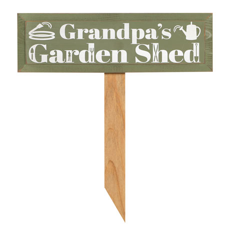 Personalized Garden Shed Sign with Stake
