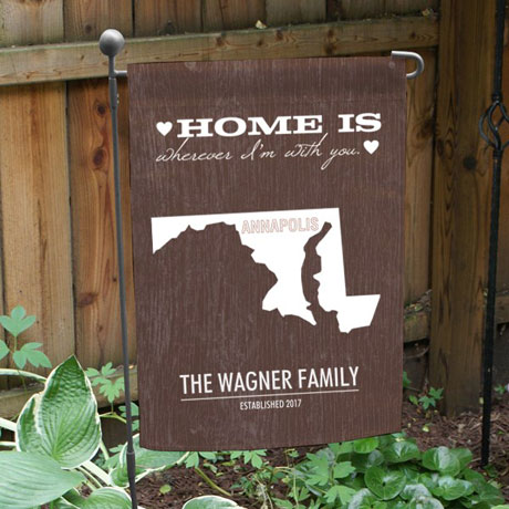 Personalized Home State Garden Flag