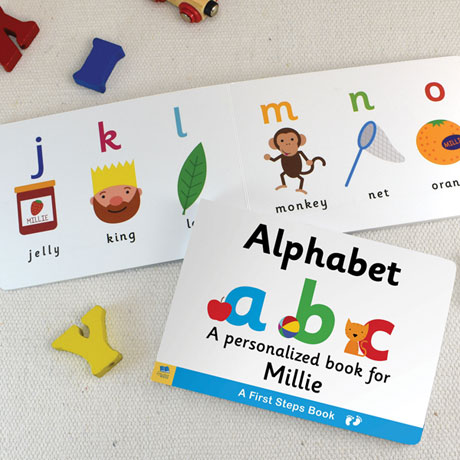 Personalized Learn the Alphabet Toddler Board Book