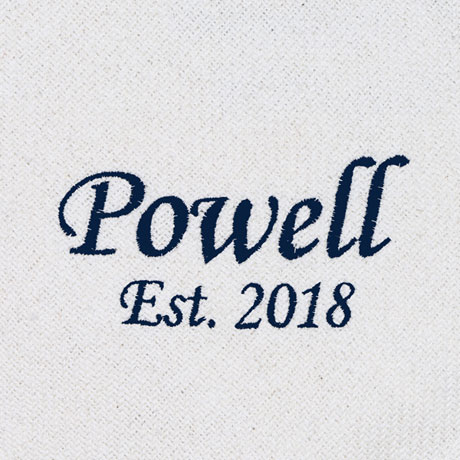 Product image for Personalized Family Name Ivory Throw Blanket