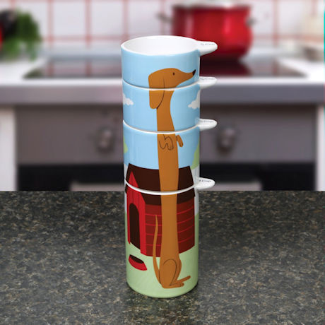 Stackable Dachshund Measuring Cups