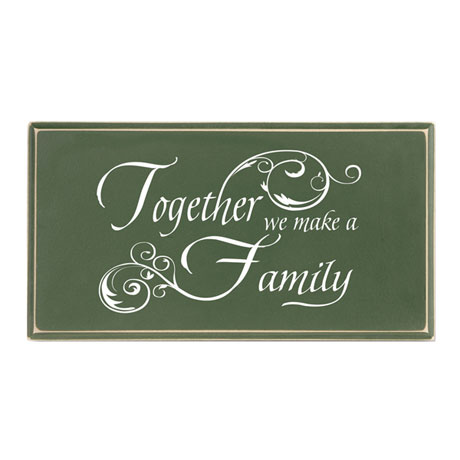 Together We Make a Family Wood Plaque