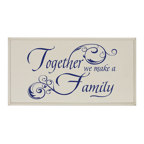 Together We Make a Family Wood Plaque