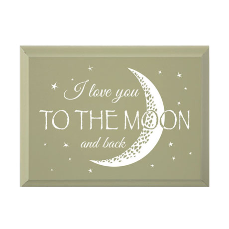 I Love You to the Moon and Back Wood Plaque