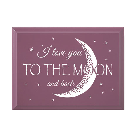 I Love You to the Moon and Back Wood Plaque
