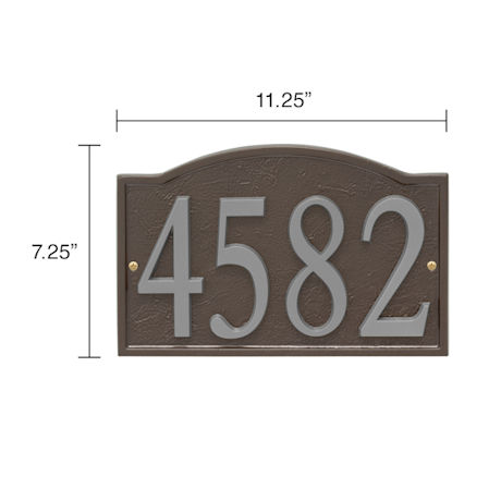 Product image for Personalized DIY Cast Metal Arch Address Plaque