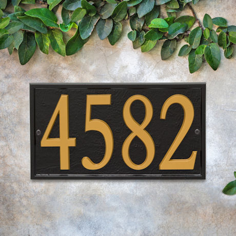 Personalized DIY Cast Metal Rectangle Address Plaque