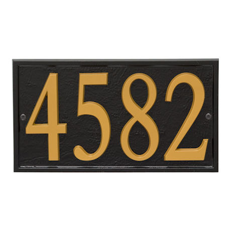 Product image for Personalized DIY Cast Metal Rectangle Address Plaque