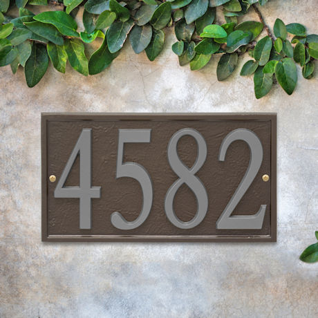Product image for Personalized DIY Cast Metal Rectangle Address Plaque