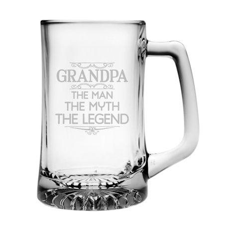 Product image for 'Grandpa: The Man, The Myth, The Legend' Beer Mug